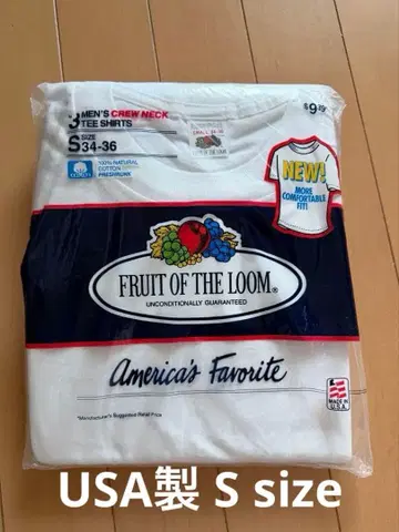 S 사이즈 80's FRUIT OF THE LOOM 무지 3P 셔츠