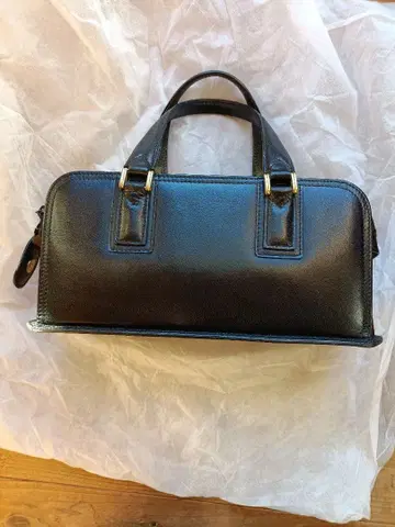 쇼와 레트로 빈티지 스퀘어 가죽 핸드백