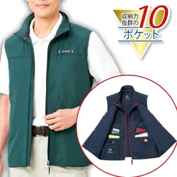 [ 새상품급 ] DUNLOP 다크 그린 집업 베스트 L 사이즈