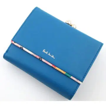 박스 없음 특가 미사용 폴스미스 가마구치 접이식 지갑 블루