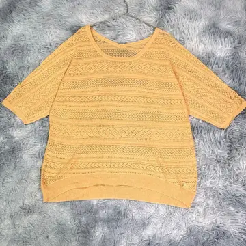 mysty woman [ M ] 시스루 니트 오렌지 봄/여름 여성용