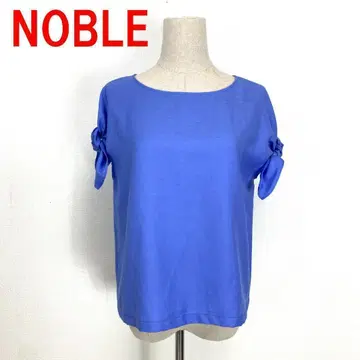 A3770 노블 반팔 티셔츠 프렌치 슬리브 소매 리본 파랑 F