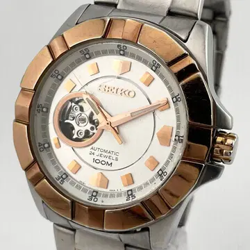 [자동 와인딩] 세이코 프레시지 손목시계 뒷면 투명 남성용 골드