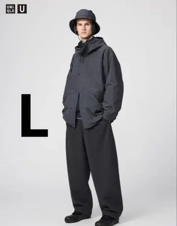 UNIQLO U 브러쉬드 맨투맨 와이드 팬츠 다크 그레이/L 완판템