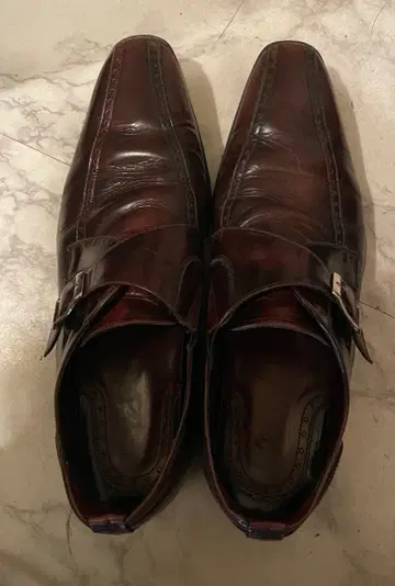 가죽 신발 비즈니스 슈즈 브라운 27cm