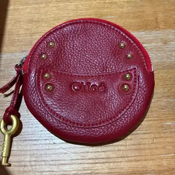 끌로에 행운의 물건 가죽 코인 케이스 레드