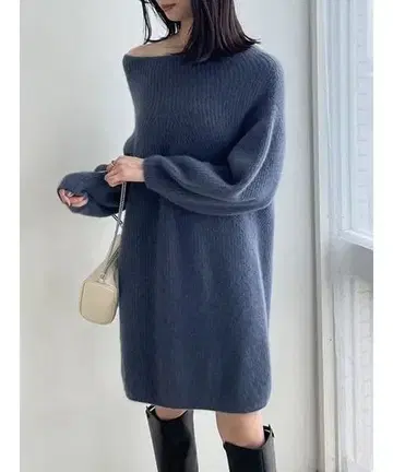 스나이델 라쿤 미니 니트 원피스