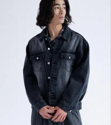 SINSS 블랙 데님 자켓