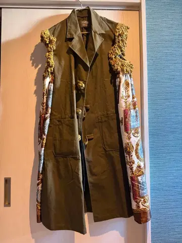 TSUZUKI 카키 스카프 롱 베스트 베스트