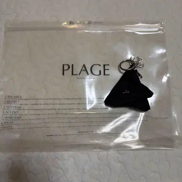 PLAGE PP 클리어 케이스와 참 파우치 블랙
