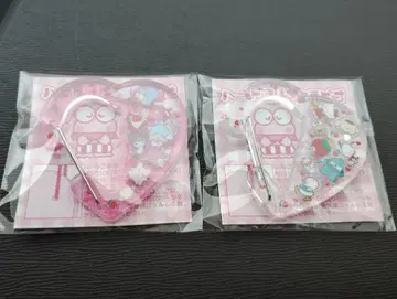 산리오 캐릭터 하트풀 카라비너 딸기신문 부록 2개 세트