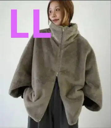 시마무라 hideka 퍼 블루종 베이지