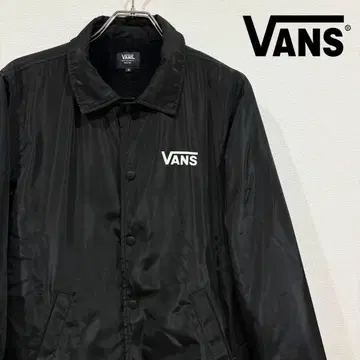 VANS 블랙 나일론 자켓 S 안쪽 보아 블랙 스케이터 반스