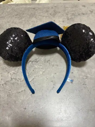 미키마우스 귀 졸업 모자 스팽글