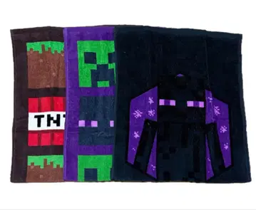 마인크래프트 페이스 타월 3개 세트