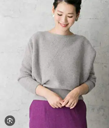 URBAN RESEARCH ROSSO 폭스 울 절개 니트