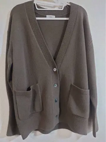 IENA SUPER180 V넥 가디건 카키