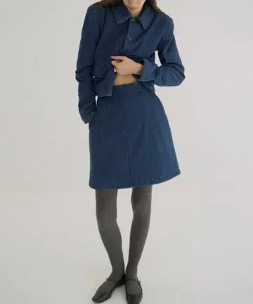 CLANE 패디드 데님 스커트