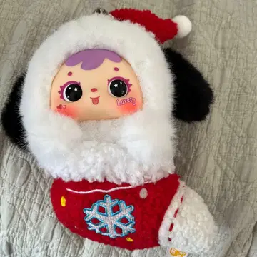 사무엘 산타 모자 귀여운 봉제 인형 카드 포함