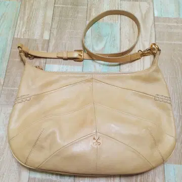 SAZABY 사자비 숄더백 가죽 베이지 부드러운