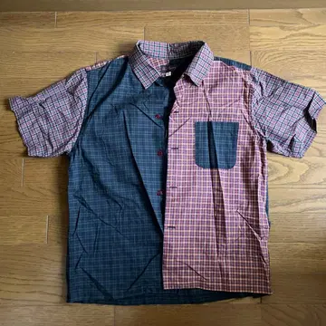 Dry Bones 체크 무늬 반팔 셔츠 L