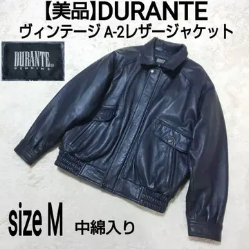 [새상품급] DURANTE 빈티지 A-2 가죽 자켓 충전솜 블랙