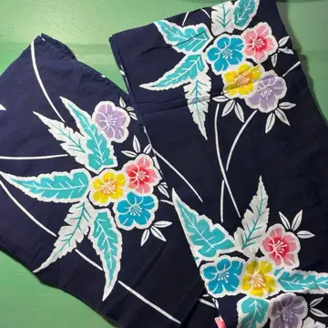 16 헤이세이 레트로 유카타 하이비스커스 레어 패턴