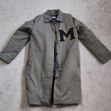 M 자수 올리브 그린 밀리터리 자켓