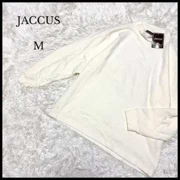 [ JACCUS ] 재커스 하이넥 스웨터 M 화이트 남성용 캐주얼