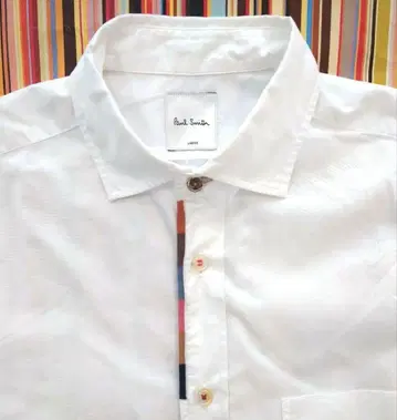 현행 택 폴스미스 아티스트 스트라이프 자수 셔츠 L