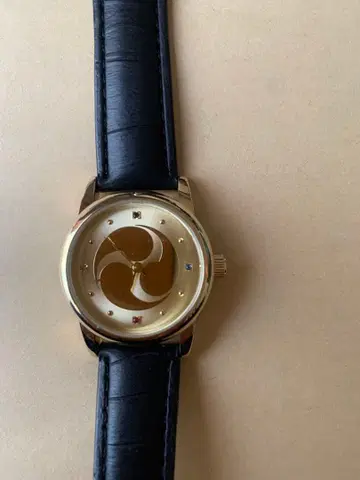 골드와 블랙의 여성용 손목시계