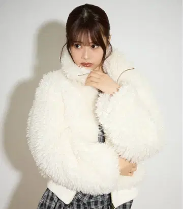 apres jour mignon 인조 모피 블루종