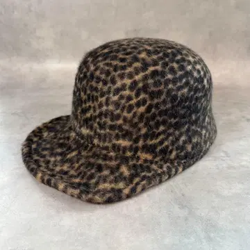 최고급 PHILIP TREACY 벨로아 100% 레오파드 무늬 햇