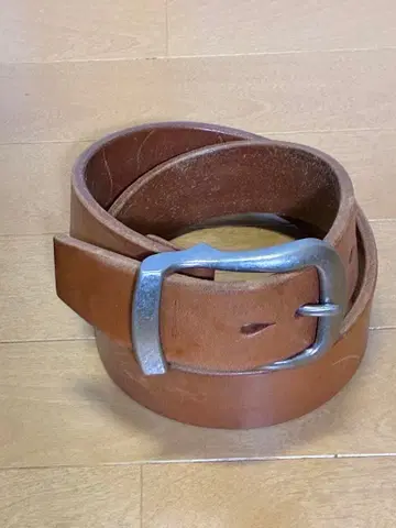 천연 가죽 가죽 벨트 KC's 카멜 브라운 캐주얼