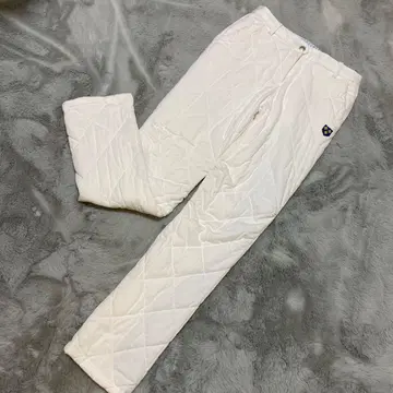 캘러웨이 여성용 화이트 퀼팅 팬츠 방한