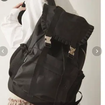 merry jenny 프릴 백팩 블랙