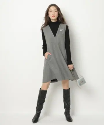 택 포함 미사용 새상품! 백리본 미니 점프 스커트