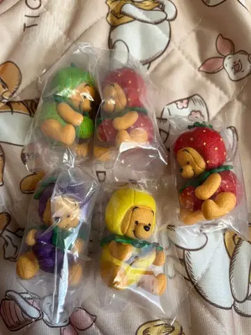 디즈니 스토어 곰돌이 푸 가챠 후르츠 4종 5체 세트