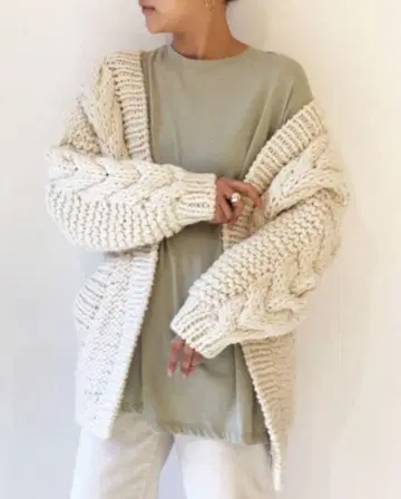 TODAYFUL 케이블 니트 가디건 38