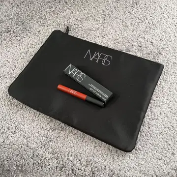 NARS 블랙 파우치와 립 펜슬 세트 올나이트 롱 코스메틱 파우치