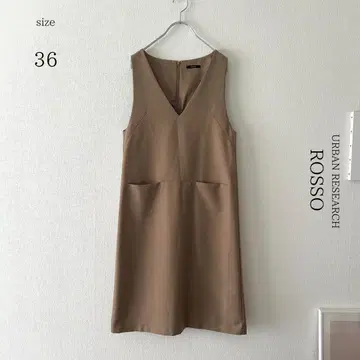 [ 어반 리서치 ROSSO ] V넥 점퍼 원피스 베이지 가을