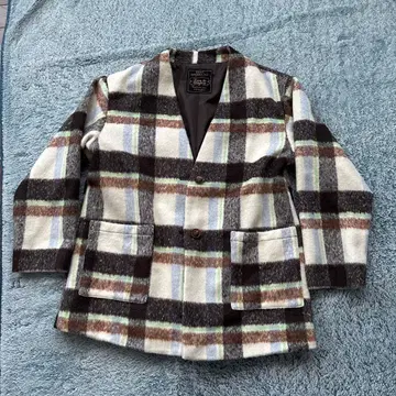 여성용 체크 무늬 코트