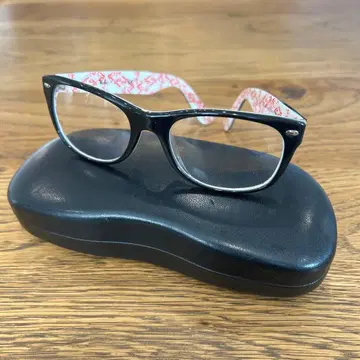 레이밴 안경 블랙/화이트 도수 없음