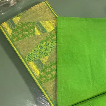 08 그린 컬러 기하학 패턴 반폭 오비 새상품급