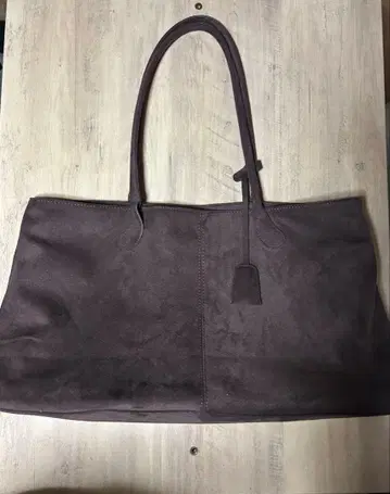 스웨이드 빅 숄더백 토트백 브라운