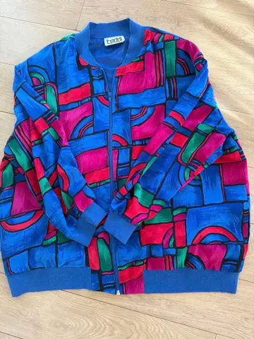 teddi 나일론 자켓 추상 디자인 남성/여성