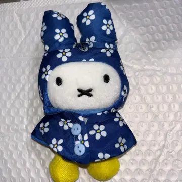 미피 볼체인 봉제 인형 꽃무늬 레인코트