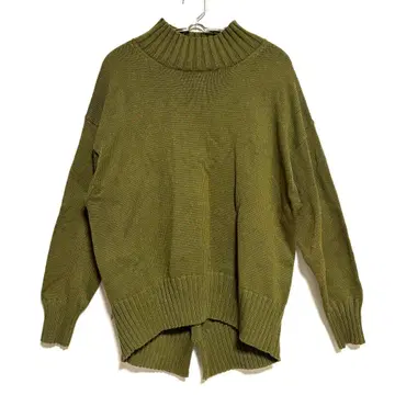 ROPE PICNIC 카키 하이넥 니트 오버 실루엣 38