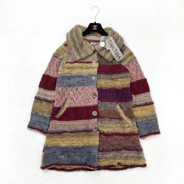 미사용 FUGAFUGA 사토 섬유 M.&KYOKO 니트 코트 가디건