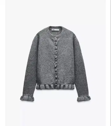 자라 프릴 니트 가디건